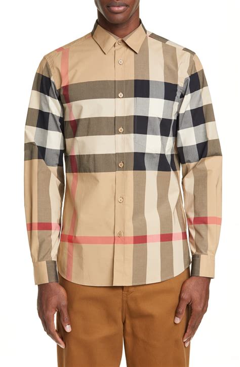 burberry print shirt free shipping|burberry shirt nordstrom.